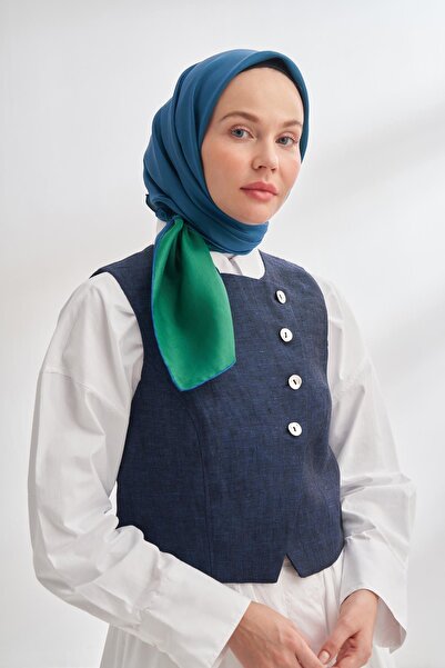 ARMANDA Двосторонній шовковий шарф 4401-Saks Beneton