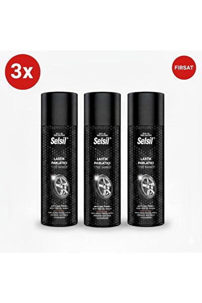 Selsil LASTİK PARLATICI 500 ml 3'LÜ SET