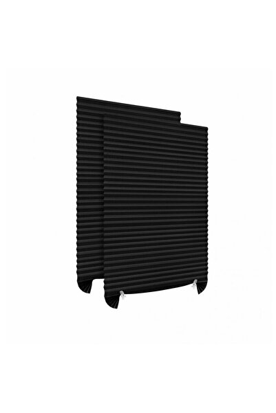eZmart Set 2 x Jaluzele plisate adezive, reglabile, eZMART, negre, 150x60 cm