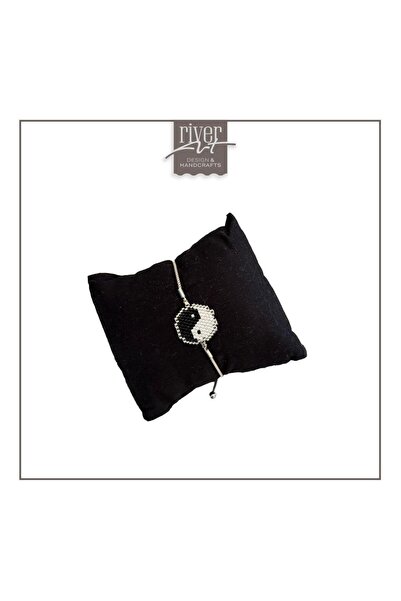 Miyuki Ying Yang Silver Bileklik