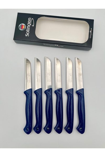 Solingen Orijinal Ritter Simli 6 Adet Meyve Bıçağı Lacivert