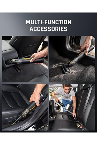 Fanttik Aspirator auto Slim V8 Apex, putere mare 19000PA, portabil 4 în 1, până la 40 de minute