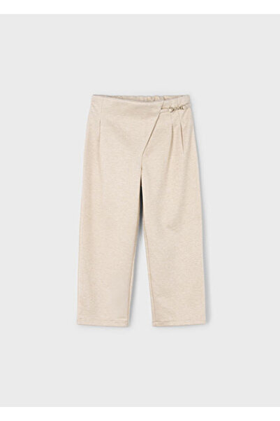 MAYORAL Beige Girl's Pleated Knitted Trousers 4573
