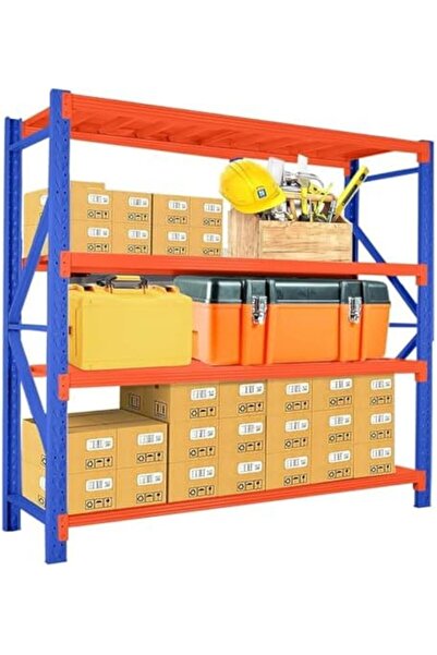 I Best FZE أفضل 4 رفوف معدنية متينة للمستودعات، سعة 400 كجم لكل رف، (200 × 60...