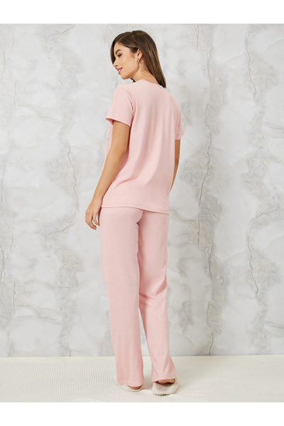 Styli Aztec Print Pocket Short Sleeves T-Shirt and Pyjama Set