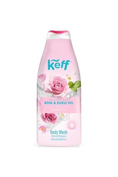 keff 2 X Gel de duș cu ulei de trandafir și kukui, 500 ml