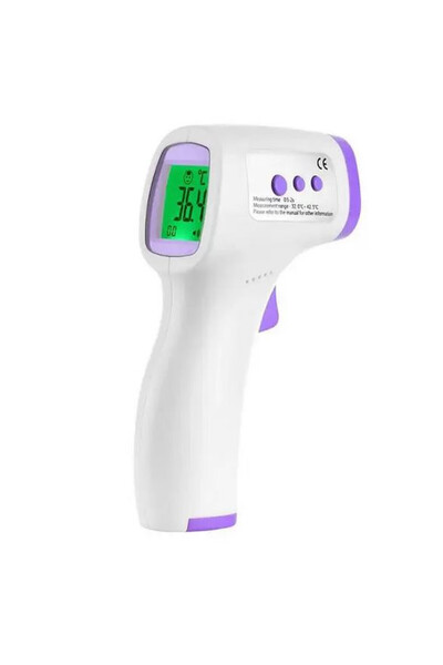 Faintec Termometru digital fără contact, cu infraroșu, alb cu culoare violet