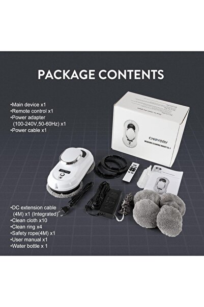 OEM Window cleaning robot CHOVERY CL-1 56000PA, Electric window cleaner with remote control, Smart