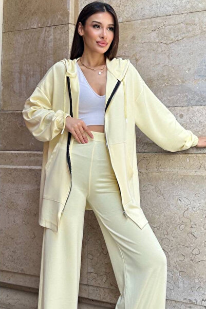 Balenbi Women's Modal Combed Oversize Hooded Hijab Tunic Set 1108