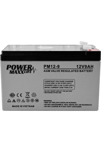 Generic بطارية الرصاص الحمضية القابلة لإعادة الشحن والمختومة بقوة 12 فولت 9 أمبير/ساعة من Power Max VRLA AGM