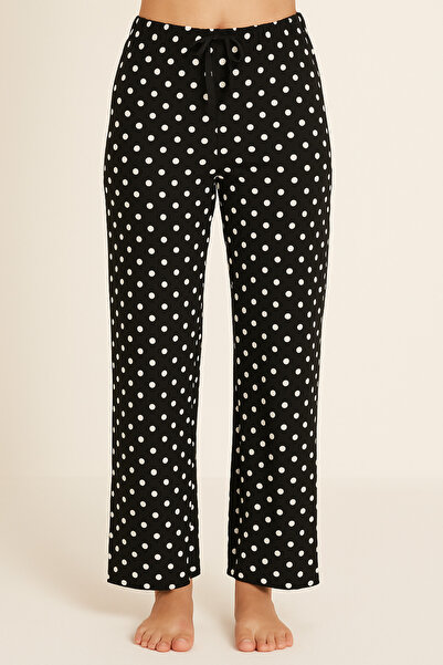 MyBen Black Polka Dot Pattern Single Bottom Pajamas