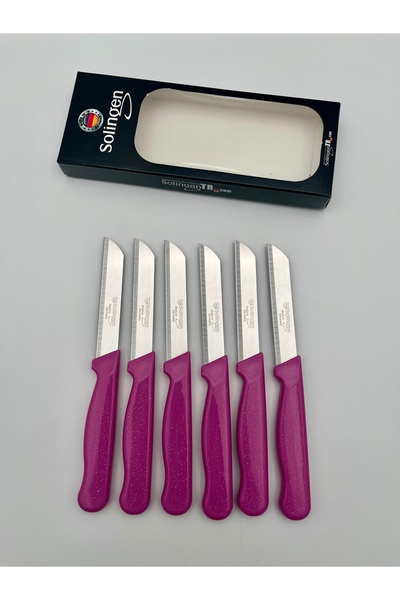 Solingen Orijinal Klever Simli 6 Adet Meyve Bıçağı Pembe