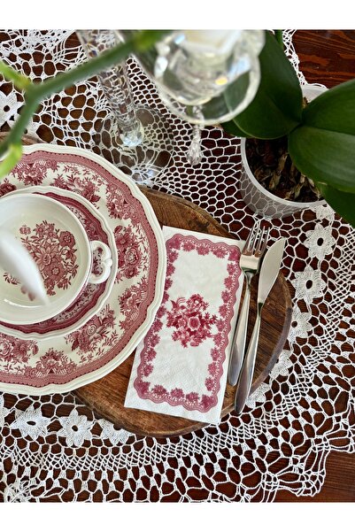 Antique Dream Fasan Pink Garson Katlama Sunum Peçetesi 16lı