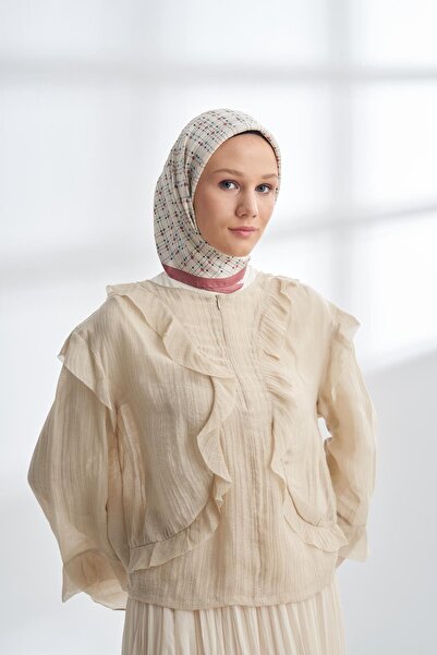 ARMANDA Μεταξωτό μαντήλι Orbis Pattern Tivil 4306-Dark Powder