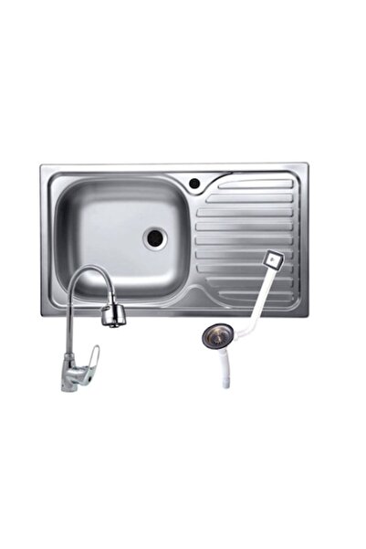 Raulconstruct Set chiuveta blat plus baterie lebada flexibila si sifon, inox,...