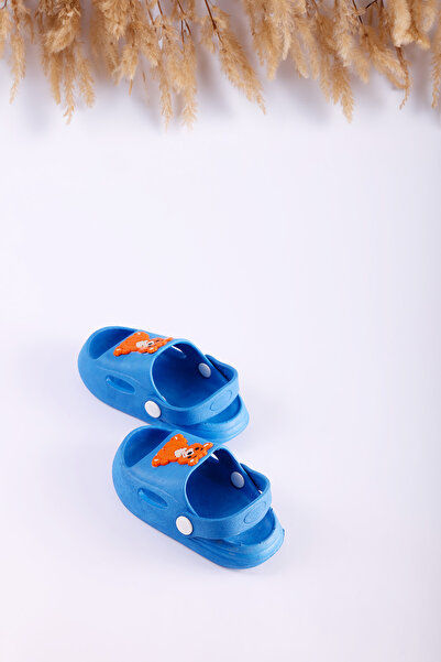 Modafadır Çocuk Mavi Ortopedik Kaydırmaz Tabanlı Ayıcık Figürlü Çocuk Sandale...