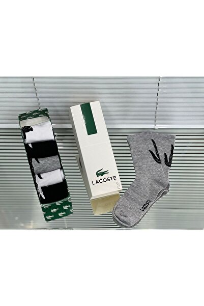 Lacoste , Set of long unisex socks - 6 pairs, White, Black, Grey, One Size
