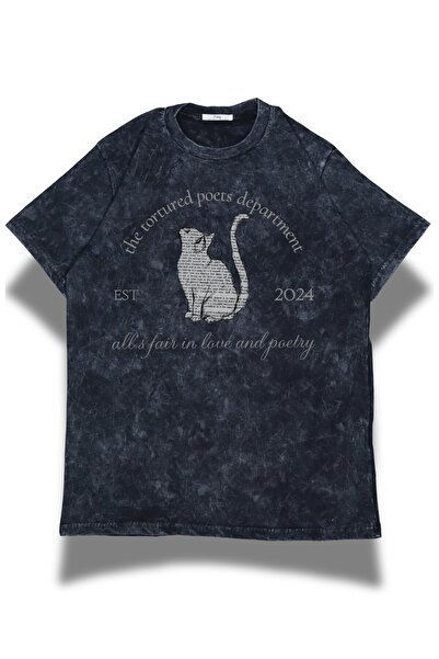 Fuddy Moda تي شيرت قابل للغسل مطبوع عليه "قسم الشعراء المعذوبين" للجنسين، تي ...