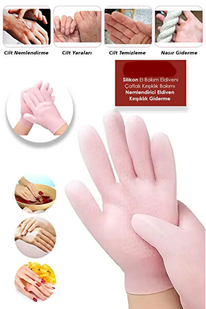 TUMU LIFE Silikon Bakım Eldiveni Nemlendirici Ve Çatlama Önleyici Jel El Peel...