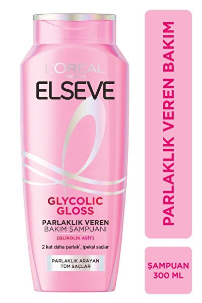 ELSEVE Glycolic Gloss Parlaklık Veren Bakım Şampuanı 300ml