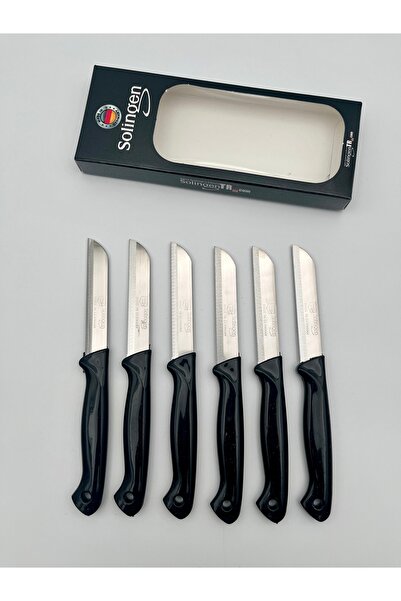 Solingen Orijinal Ritter Simli 6 Adet Meyve Bıçağı Siyah