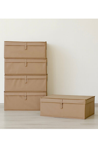 teknotrust 5 Adet Kapaklı Çok Amaçlı Hurç, Saklama ve Düzenleme Kutu, 50x40x19 cm