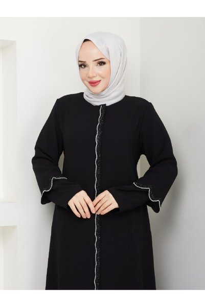 AKNER Double Sleeve Stoneed Abaya Ferace