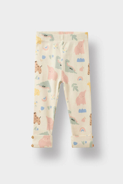 DeFacto Ecru Baby Girl Top and Bottom Set F2185A5/Er233