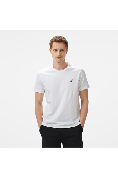 Nautica Erkek Beyaz Regular Fit T-Shirt