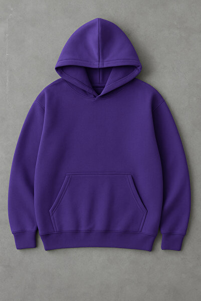 Genel Markalar Unisex Basic Oversize Pamuklu Sweatshirt