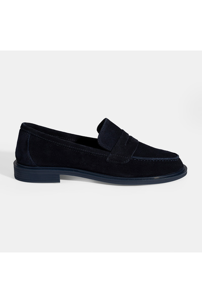 Desa Women's Navy Blue Suede Loafer