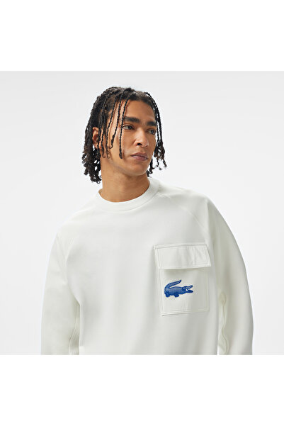 Lacoste House of SuperStep x Erkek Beyaz Sweatshirt