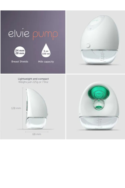 Elvie Single Electric Breast Pump | Wearable Electric Breast Pump (24mm/28mm Shield)
