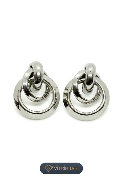 Çelik Gümüş Renk Küpe