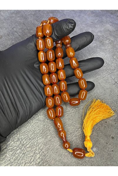 Mos Tespih Large Size High End Rope Tasseled Crimping Amber Prayer Beads