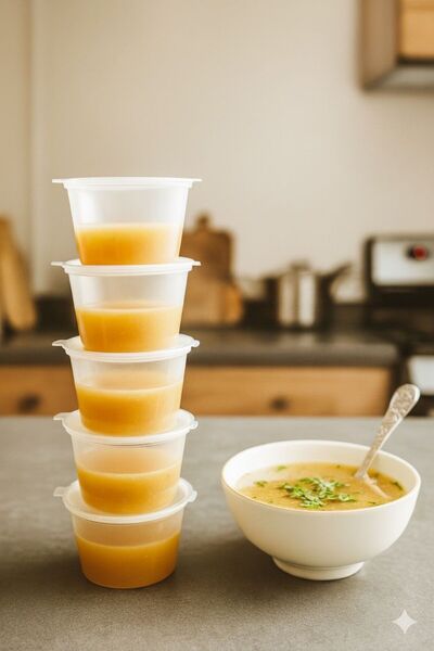 Vienev 50-Piece Storage Containers Suitable for Freezer - 120 ml Storage Containers for Marrow, Chicken Broth, Sauce and Medicine