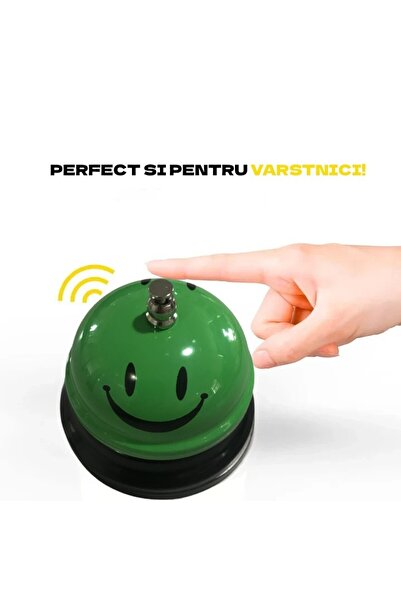 Flippy Multifunctional Metal Bell, Flippy, Green, 7.5x7.5x6.5 cm, Reception, Restaurant, Cafes