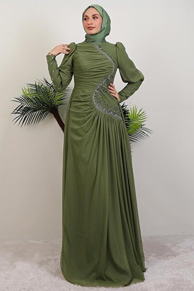 giz astore Mars Manşet Abiye Soft Yeşil