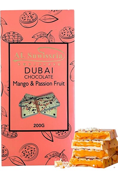Alsuwissria دبي بنكهة الشوكولاتة والمانجو والباشن فروت، 200 غرام