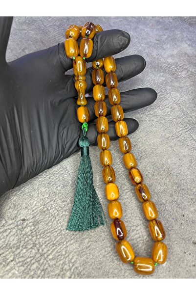 Mos Tespih Large Size High End Rope Tasseled Crimping Amber Prayer Beads