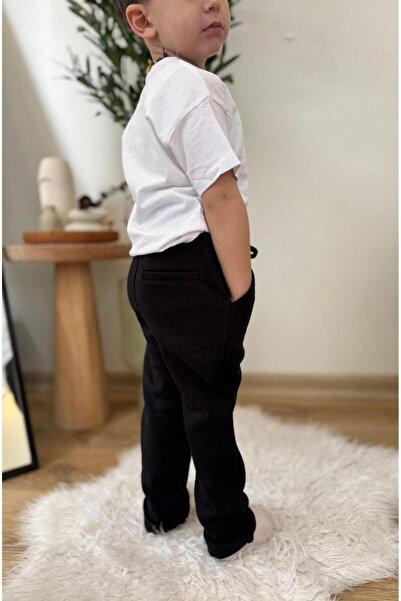 Unknown At This Time SİYAH DABL FEYS KUMAŞ ÇOCUK PANTOLON