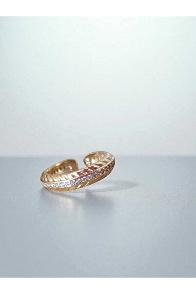 ÜMRANİKA JEWELLERY Taşlı Örgü Alyans - Xuping Yüzük