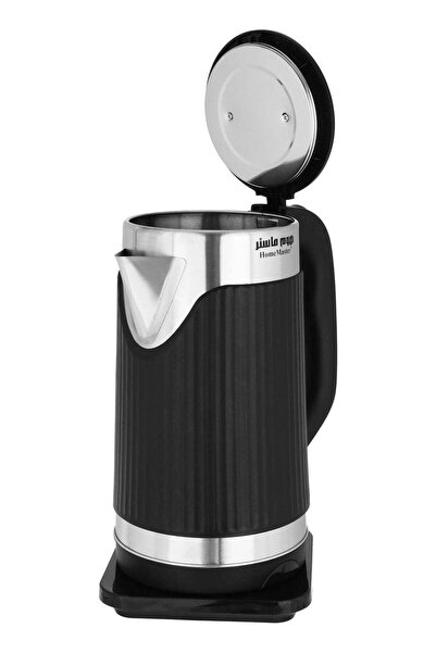 HOME MASTER غلاية ماء كهربائية HM-550 من الفولاذ المقاوم للصدأ 1500 واط - سعة كبيرة 3.5 لتر مع مؤشر LED