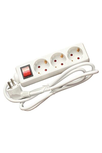 ALIEN Prelungitor cu întrerupător, 3 prize, cablu de 5 m, 3x1.5 mm, alb