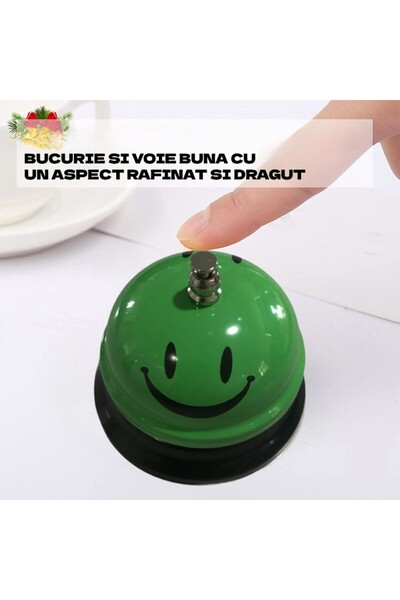 Flippy Multifunctional Metal Bell, Flippy, Green, 7.5x7.5x6.5 cm, Reception, Restaurant, Cafes