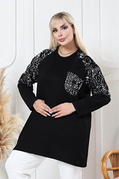 EMEZ Μπλούζα με λεπτομέρειες από παγιέτες