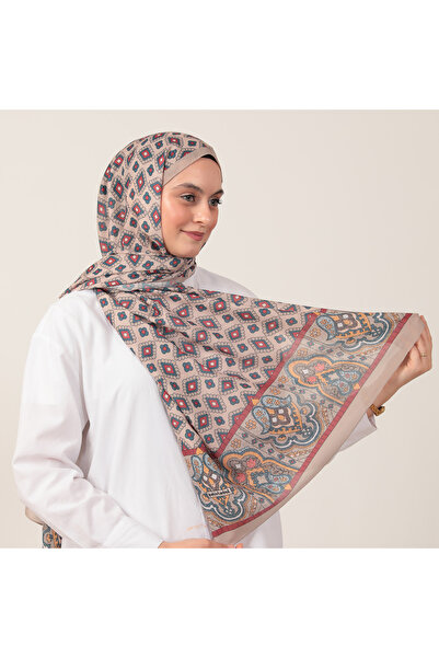 ipekistanbul Şal din mătase de bumbac - Model Orient - Vizon