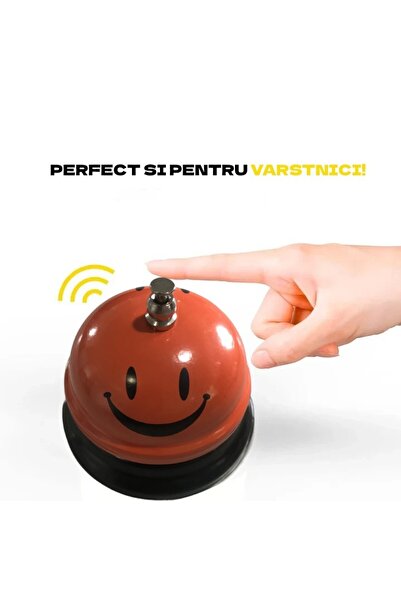 Flippy Multifunctional Metal Bell, Flippy, Orange, 7.5x7.5x6.5 cm, Reception, Restaurant, Cafes