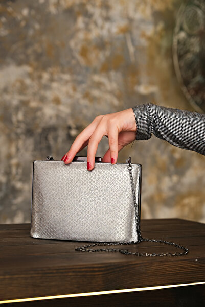 ROZA CANTA Platinum Snake Women's Evening Dress Night Portfolio Bag
