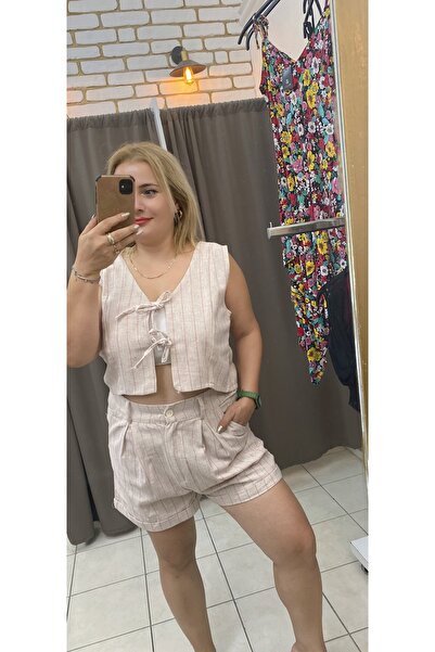 TUBA TOPTAŞ Linen Shorts Set